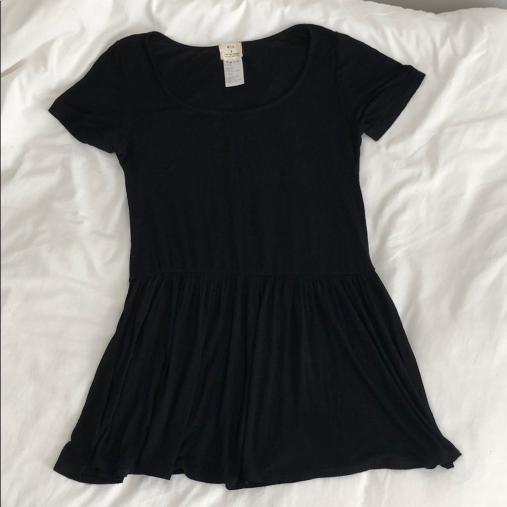 Black peplum style t shirt